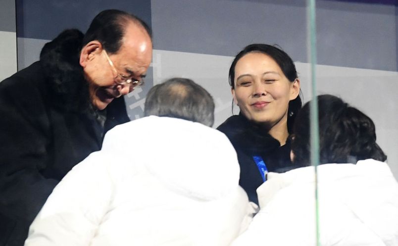 during the Opening Ceremony of the PyeongChang 2018 Winter Olympic Games at PyeongChang Olympic Stadium on February 9, 2018 in Pyeongchang-gun, South Korea.