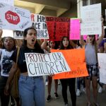 Victoria Mejiar, a sophomore at South Broward High School attends a rally at the Federal Courthouse in Fort Lauderdale, Fla., to demand government action on firearms, on Saturday, Feb. 17, 2018. Their call to action is a response the massacre at Marjory Stoneman Douglas High School in Parkland, Fla. (Mike Stocker/Sun Sentinel/TNS)