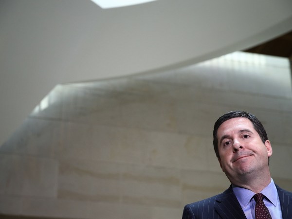 WASHINGTON, DC - MARCH 22:  House Permanent Select Committee on Intelligence Chairman Devin Nunes (R-CA) speaks to reporters during a press conference at the U.S. Capitol March 22, 2017 in Washington, DC. Nunes said U.S. intelligence collected communications by President Donald Trump incidentally and legally during the transition period following the U.S. election.  (Photo by Win McNamee/Getty Images)