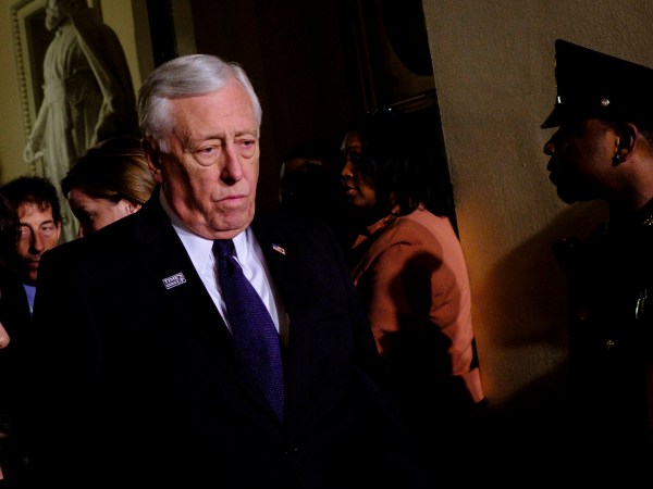 WASHINGTON, DC - January 30:  House Minority Whip Steny Hoyer (D-MD) leaves  the House of Representatives Chamber after President Donald Trump's first State of the Union Address before a joint session of Congress on January 30, 2018 in Washington, DC.  (Photo by Pete Marovich/Getty Images)