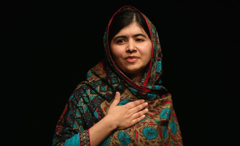 Malala Yousafzai speaks during a press conference at the Library of Birmingham after being announced as a recipient of the Nobel Peace Prize, on October 10, 2014 in Birmingham, England. The 17-year-old Pakistani campaigner, who lives in Britain where she received medical treatment following an assassination attempt by the Taliban in 2012, was jointly awarded the Nobel peace prize with Kailash Satyarthi from India. Chair of the Nobel Committee Thorbjorn Jagland made the announcement in Oslo, commending Malala for her ?heroic struggle? as a spokesperson for girls' rights to education.