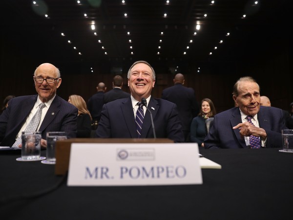 U.S. President-elect Donald Trump's nominee for the director of the CIA, Rep.ÊMike Pompeo(R-KS) testifies during his confirmation hearing before the Senate (Select) Intelligence Committee in the Hart Senate Office Building on January 12, 2017 in Washington, DC. Mr. Pompeo is a former Army officer who graduated first in his class from West Point.