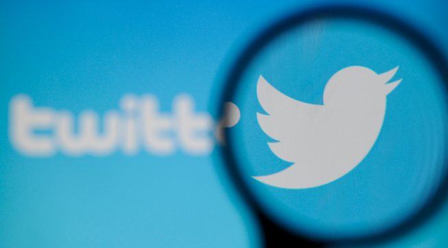 A Twitter logo is seen on a computer screen on November 20, 2017. (Photo by Jaap Arriens/NurPhoto)