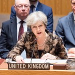 NEW YORK, NY, UNITED STATES - 2017/09/20: British Prime Minister Theresa May addressing the Security Council at the United Nations in New York City. (Photo by Michael Brochstein/SOPA Images/LightRocket via Getty Images)