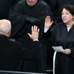 during the presidential inauguration on the West Front of the U.S. Capitol January 21, 2013 in Washington, DC.   Barack Obama was re-elected for a second term as President of the United States.