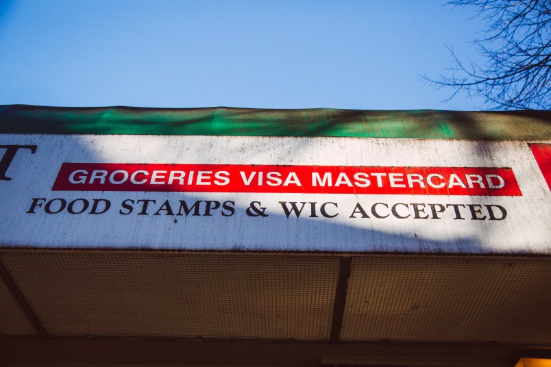 PORTLAND, ME - NOVEMBER 23: EBT usage at Mellen Street Market in Portland, ME on Monday, November 23, 2015. (Photo by Whitney Hayward/Staff Photographer)