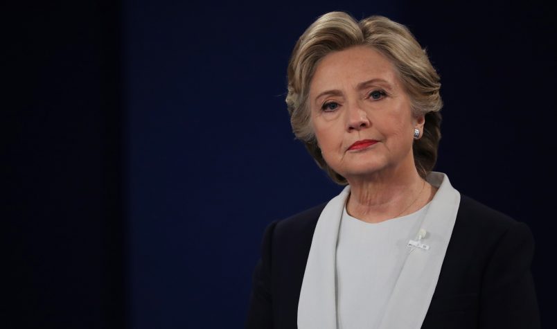 during the town hall debate at Washington University on October 9, 2016 in St Louis, Missouri. This is the second of three presidential debates scheduled prior to the November 8th election.