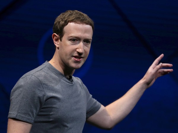 SAN JOSE, CA - APRIL 18:  Facebook CEO Mark Zuckerberg delivers the keynote address at Facebook's F8 Developer Conference on April 18, 2017 at McEnery Convention Center in San Jose, California. The conference will explore Facebook's new technology initiatives and products. (Photo by Justin Sullivan/Getty Images)