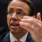 WASHINGTON, DC - DECEMBER 13: U.S. Deputy Attorney General Rod Rosenstein testifies during a a House Judiciary Committee hearing on December 13, 2017 in Washington, DC. (Photo by Zach Gibson/Getty Images)