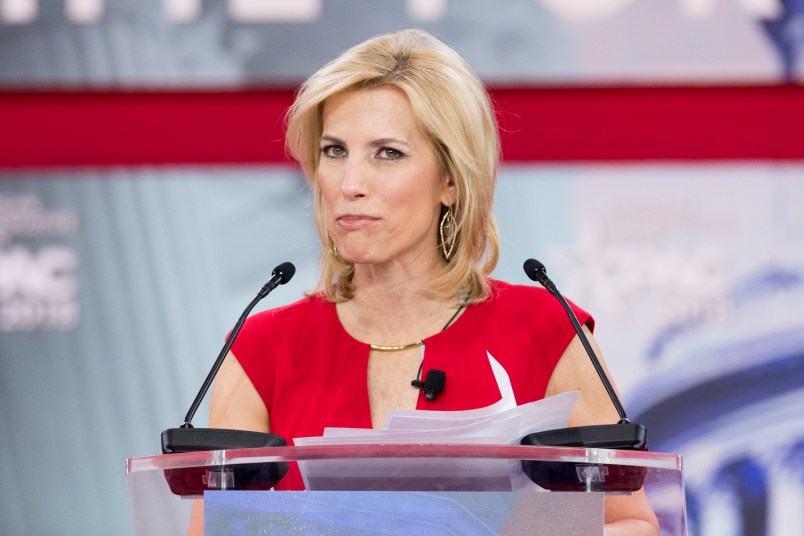 OXON HILL, MD, UNITED STATES - 2018/02/23: Laura Ingraham, American radio host, at the Conservative Political Action Conference (CPAC) sponsored by the American Conservative Union held at the Gaylord National Resort & Convention Center in Oxon Hill. (Photo by Michael Brochstein/SOPA Images/LightRocket via Getty Images)