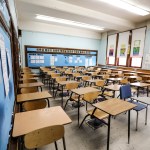 A classroom with 46 desks is filled to capacity at Palmer Park Preparatory Academy in Detroit on Thursday, Feb. 1, 2018. (Kimberly P. Mitchell/Detroit Free Press/TNS)
