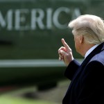 U.S. President Donald Trump walks across the South Lawn before boarding Marine One and leaving the White House April 5, 2018 in Washington, DC. Trump is traveling to White Sulfer Springs, West Virginia where he plans to participate in a roundtable discussion on tax reform.