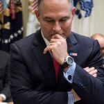 WASHINGTON, DC - JUNE 28: EPA Administrator Scott Pruitt listens before President Donald Trump arrives to speak during an energy roundtable with tribal, state, and local leaders in the Roosevelt Room of the White House in Washington, DC on Wednesday, June 28, 2017. (Photo by Jabin Botsford/The Washington Post)
