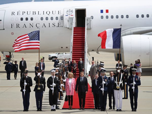 on April 23, 2018 in Joint Base Andrews, Maryland.