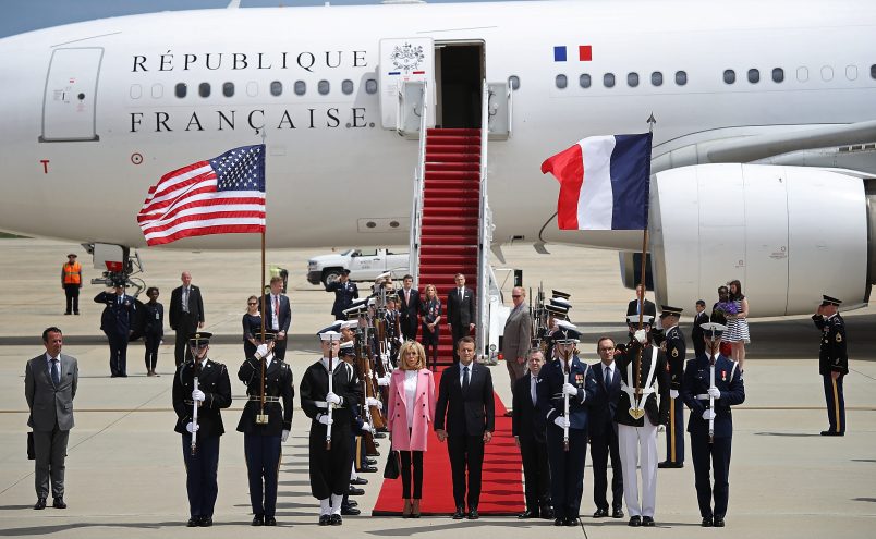 on April 23, 2018 in Joint Base Andrews, Maryland.