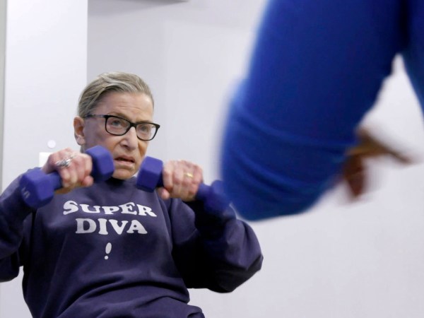 This image released by Magnolia Pictures shows U.S. Supreme Court justice Ruth Bader Ginsberg in a scene from "RBG." (Magnolia Pictures via AP)