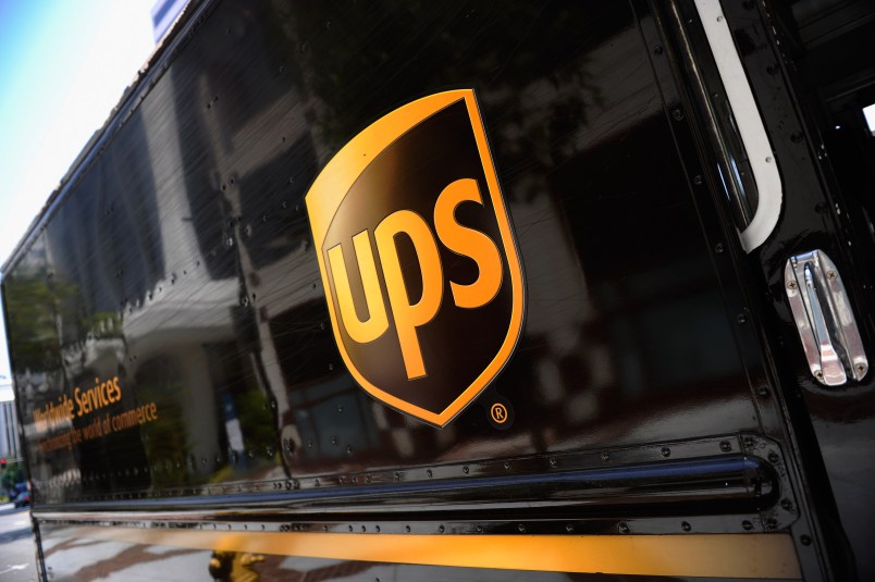 on July 22, 2010 in Glendale, California. UPS said its second quarter profit nearly doubled posting a net profit of $845 million, or 84 cents a share, compared to $445 million or 44 cents a year ago.