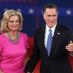 Republican presidential candidate Mitt Romney ( ) and U.S. President Barack Obama ( ) answer questions during a town hall style debate at Hofstra University October 16, 2012 in Hempstead, New York. During the second of three presidential debates, the candidates fielded questions from audience members on a wide variety of issues.