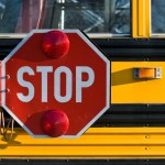 UNITED STATES - 2008/10/27: School bus with retracting safety stop sign. (Photo by John Greim/LightRocket via Getty Images)