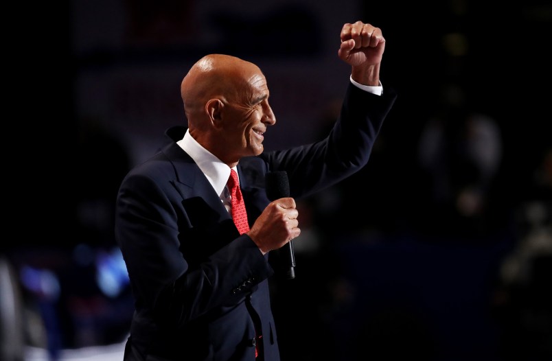 CLEVELAND, OH - JULY 21: on the fourth day of the Republican National Convention on July 21, 2016 at the Quicken Loans Arena in Cleveland, Ohio. Republican presidential candidate Donald Trump received the number of votes needed to secure the party's nomination. An estimated 50,000 people are expected in Cleveland, including hundreds of protesters and members of the media. The four-day Republican National Convention kicked off on July 18. (Photo by Win McNamee/Getty Images)