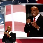 Tom Barrack, former Deputy Interior Undersecretary in the Reagan administration, and CEO of Colony Capital, delivers a speech on the fourth day of the Republican National Convention on July 21, 2016 at the Quicken Loans Arena in Cleveland, Ohio.