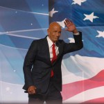 Tom Barrack, former Deputy Interior Undersecretary in the Reagan administration, and CEO of Colony Capital, delivers a speech on the fourth day of the Republican National Convention on July 21, 2016 at the Quicken Loans Arena in Cleveland, Ohio.