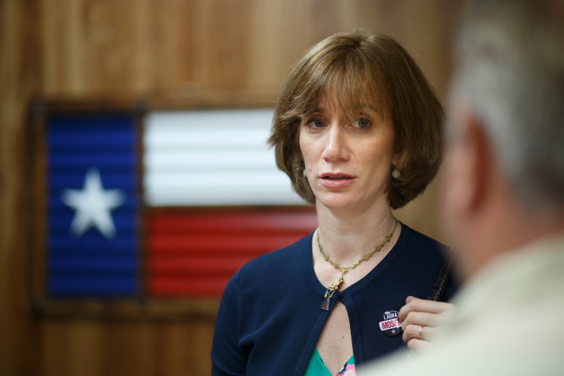 HOUSTON, TX -- MAY 22, 2017: Laura Moser picking up her campaign materials at a print shop in Houston, Monday May 22, 2017.  Moser is returning to Houston from Washington where her husband worked for the Obama Whitehouse, and is starting her effort to run for the 7th Congressional District in Texas currently occupied by Republican John Culberson. (Photo by Michael Stravato/For the Washington Post)