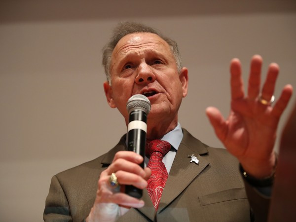 Republican Senatorial candidate Roy Moore concedes defeat against his Democratic opponent Doug Jones at his election night party in the RSA Activity Center on December 12, 2017 in Montgomery, Alabama. Mr. Moore lost the special election to replace Attorney General Jeff Sessions in the U.S. Senate.