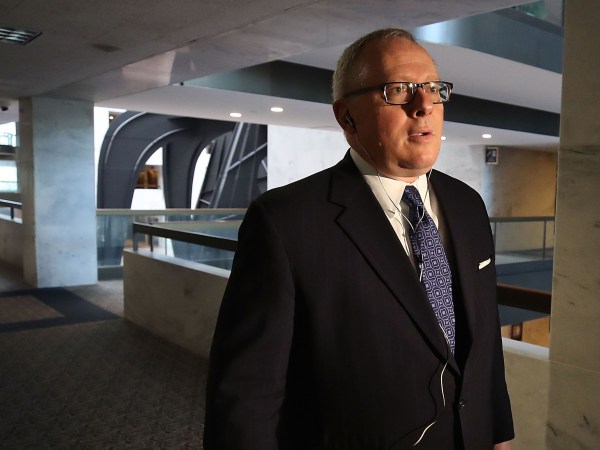 WASHINGTON, DC - MAY 01:  Former Trump campaign official Michael Caputo arrives at the Hart Senate Office building to be interviewed by Senate Intelligence Committee staffers, on May 1, 2018 in Washington, DC. The committee is investigating alleged Russian interference in the 2016 U.S. presidential election.  (Photo by Mark Wilson/Getty Images)