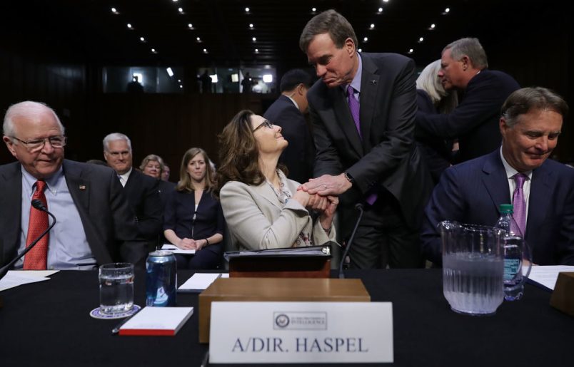 Central Intelligence Agency Deputy Director Gina Haspel is sworn in before the Senate Intelligence Committee during her confirmation hearing to become the next CIA director in the Hart Senate Office Building May 9, 2018 in Washington, DC. If confirmed, Haspel would be the first woman to lead the nationÕs biggest spy agency. Haspel ran a secret Òblack siteÓ CIA prison in Thailand after September 11, 2001, where detainees were subjected to brutal interrogation techniques and she was later involved in approving the destruction of videotapes of interrogation sessions at that prison.