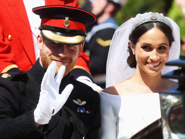 arrives at the wedding of Prince Harry to Ms Meghan Markle at St George's Chapel, Windsor Castle on May 19, 2018 in Windsor, England.