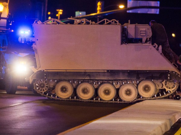 A National Guard military vehicle was stolen from Fort Pickett , Nottoway County, Tuesday, June 5. The vehicle and the driver, an adult male, was stopped by Virginian State Police and taken into custody after stopping on Board St. one block from city hal in Richmond, VA. There were no weapons on the military vehicle and no injuries.(GRACE HOLLARS/TIMES-DISPATCH