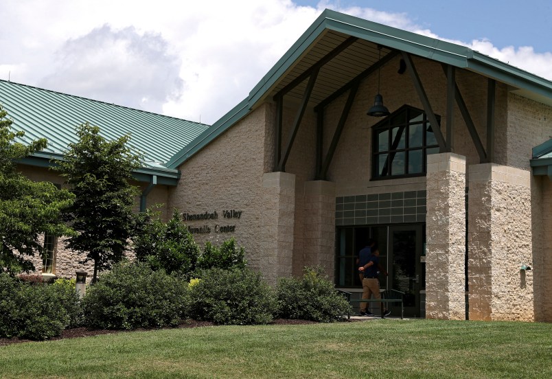 ZACK WAJSGRAS/THE DAILY PROGRESSThe Shenandoah Valley Juvenile Center is shown Wednesday, June 20, 2018 in Staunton, Va. The U.S. government is using the juvenile detention center in western Virginia to house dozens of young immigrants who crossed the border illegally. (AP Photo/Zachary Wajsgras)