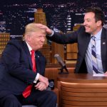 THE TONIGHT SHOW STARRING JIMMY FALLON -- Episode 0534 -- Pictured: (l-r) Donald Trump during an interview with host Jimmy Fallon on September 15, 2016 -- (Photo by: Andrew Lipovsky/NBC)