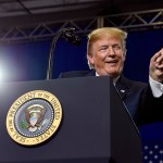President Donald Trump speaks during a rally at Airport High School in West Columbia, S.C., Monday, June 25, 2018. Trump is campaigning for Republican Gov. Henry McMaster, returning the favor after McMaster provided Trump with an early endorsement in his presidential campaign. (AP Photo/Susan Walsh)