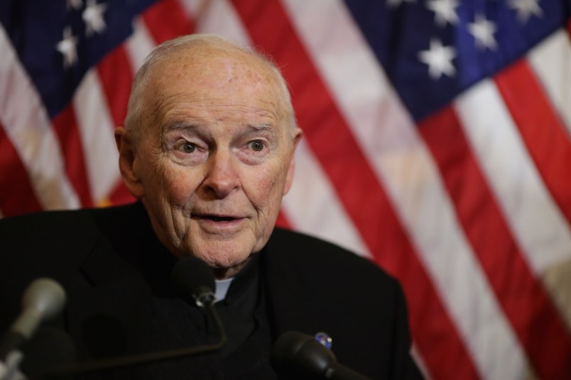 Senate Democrat Whip Richard Durbin (D-IL) and Sen. Patrick Leahy (D-VT) hold a news conference with national religious leaders to respond to attempts at vilifying refugees and call on lawmakers to engage in policymaking and not 'fear-mongering' at the U.S. Capitol December 8, 2015 in Washington, DC. Following last week's mass shooting in San Bernardino, Calinfornia, leading Republican presidential candidate Donald Trump called on Monday for the United States to bar all Muslims from entering the country.