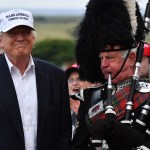 AYR, SCOTLAND - JUNE 24:  Presumptive Republican nominee for US president Donald Trump speaks as he reopens his Trump Turnberry Resort on June 24, 2016 in Ayr, Scotland.  (Photo by Jeff J Mitchell/Getty Images)
