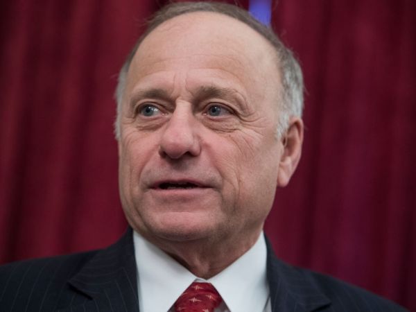 UNITED STATES - JANUARY 19: Rep. Steve King, R-Iowa, attends a rally for Iowans in Russell Building prior to the the anti-abortion March for Life on the Mall on January 19, 2018. (Photo By Tom Williams/CQ Roll Call)