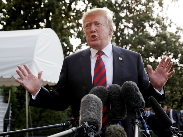 U.S. President Donald Trump departs the White House June 8, 2018 in Washington, DC. Trump is traveling to Canada to attend the G7 summit before heading to Singapore on Saturday for a planned U.S.-North Korea summit.