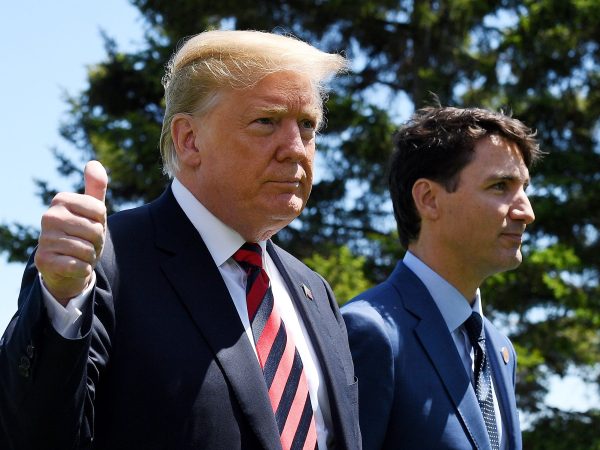 pose during the G7 official welcome at Le Manoir Richelieu on day one of the G7 meeting in Quebec on June 8, 2018 in Quebec City, Canada. Canada will host the leaders of the UK, Italy, the US, France, Germany and Japan for the two day summit, in the town of La Malbaie.