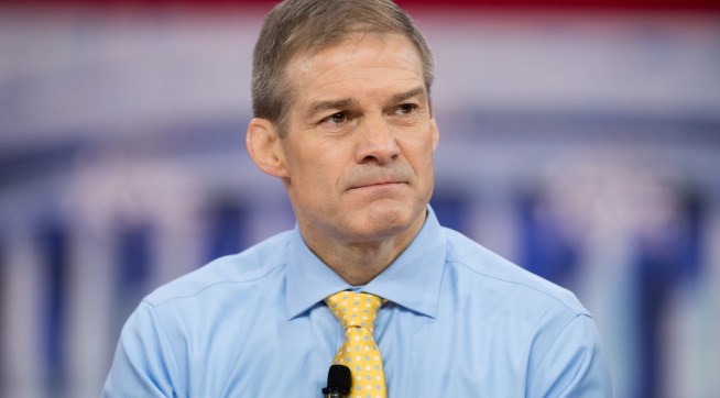 OXON HILL, MD, UNITED STATES - 2018/02/23: Representative Jim Jordan (R), Representative for Ohio's 4th congressional district, at the Conservative Political Action Conference (CPAC) sponsored by the American Conservative Union held at the Gaylord National Resort & Convention Center in Oxon Hill. (Photo by Michael Brochstein/SOPA Images/LightRocket via Getty Images)