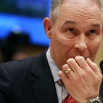 Environmental Protection Agency Administrator Scott Pruitt testifies before the House Energy and Commerce Committee's Environment Subcommittee in the Rayburn House Office Building on Capitol Hill April 26, 2018 in Washington, DC. The focus of nearly a dozen federal inquiries into his travel expenses, security practices and other issues, Pruitt testified about his agency's FY2019 budget proposal.