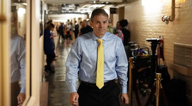 WASHINGTON, DC - JUNE 07:  U.S. Rep. Jim Jordan (R-OH) arrives at a House Republican Conference meeting June 7, 2018 on Capitol Hill in Washington, DC. House GOPs gathered for a conference meeting to discuss immigration.  (Photo by Alex Wong/Getty Images)