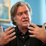 Steve Bannon, President Donald Trump's former chief strategist, talks about the approaching midterm election during an interview with The Associated Press, in Washington, Sunday, Aug. 19, 2018.  (AP Photo/J. Scott Applewhite)