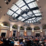 FRANKFORT, KY-APRIL 13: The House Chamber at the Kentucky State Capitol is shown as the legislature tries to wrap up its session by tomorrow April 13, 2018 in Frankfort, Kentucky. Kentucky Public school teachers rallied for a "day of action" at the Kentucky State Capitol to try to pressure legislators to override Kentucky Governor Matt Bevin's recent veto of the state's tax and budget bills The teachers also oppose a controversial pension reform bill which Gov. Bevin signed into law. (Photo by Bill Pugliano/Getty Images)