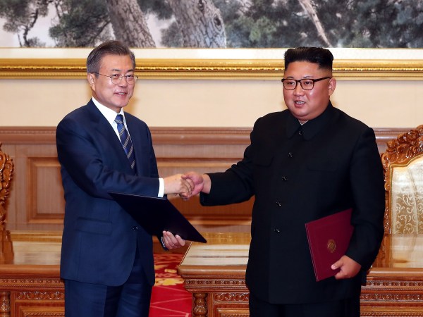 on September 19, 2018 in Pyongyang, North Korea.