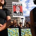 DENVER, CO - SEPTEMBER 24: Survivors of sexual assault and members of local rights groups rally near Senator Cory Gardner’s Denver office on September 24, 2018 in Denver, Colorado. The rally was in support Dr. Christine Blasey Ford and Deborah Ramirez, and asked Senator Gardner to call for Brett Kavanaugh to withdraw his nomination for the Supreme Court. (Photo by RJ Sangosti/The Denver Post)