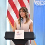 NEW YORK, NY - SEPTEMBER 26:  U.S. first lady Melania Trump hosts a reception in honor of United Nations General Assembly attendees  at the U.S mission to the UN building on September 26, 2018 in New York City.  (Photo by Michael Loccisano/Getty Images)