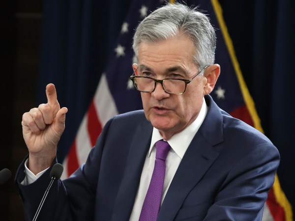 WASHINGTON, DC - SEPTEMBER 26:  Federal Reserve Board Chairman Jerome Powell speaks during a news conference on September 26, 2018 in Washington, DC.  The Fed raised short-term interest rates by a quarter percentage point as expected today, with market watchers expecting one more increase this year and three more in 2019.  (Photo by Mark Wilson/Getty Images)