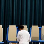 A voter during early morning voting at the Hilburn Drive Academy polling place in Raleigh, North Carolina, Tuesday, May 8, 2012. (Shawn Rocco/Raleigh News & Observer/MCT)